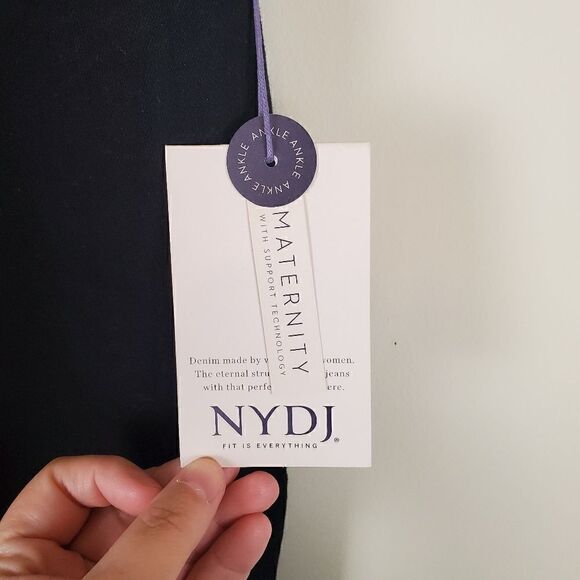 NYDJ Black Skinny Ankle Maternity Pants Size 14 - Picture 4 of 10